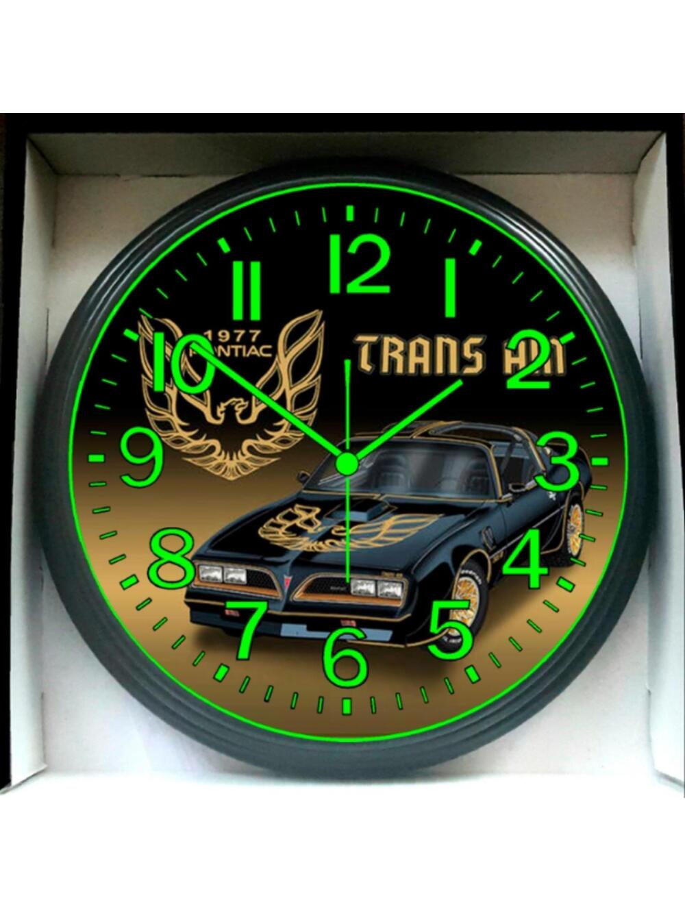1977 Pontiac Trans-Am Glow In The Dark Wall Clock New!